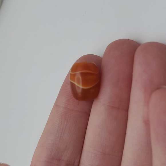 Amber melt cylinder charm - Picture 1 of 3